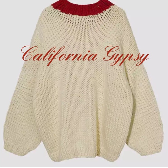 Oversized Knit Heart Chunky Sweater - Picture 8 of 8